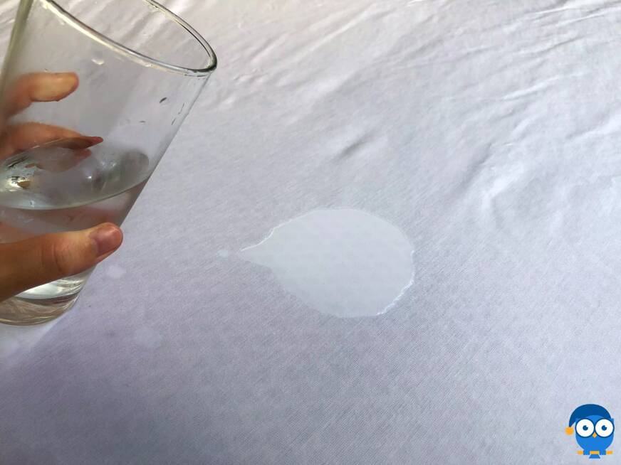 DreamCloud mattress protector with water stain