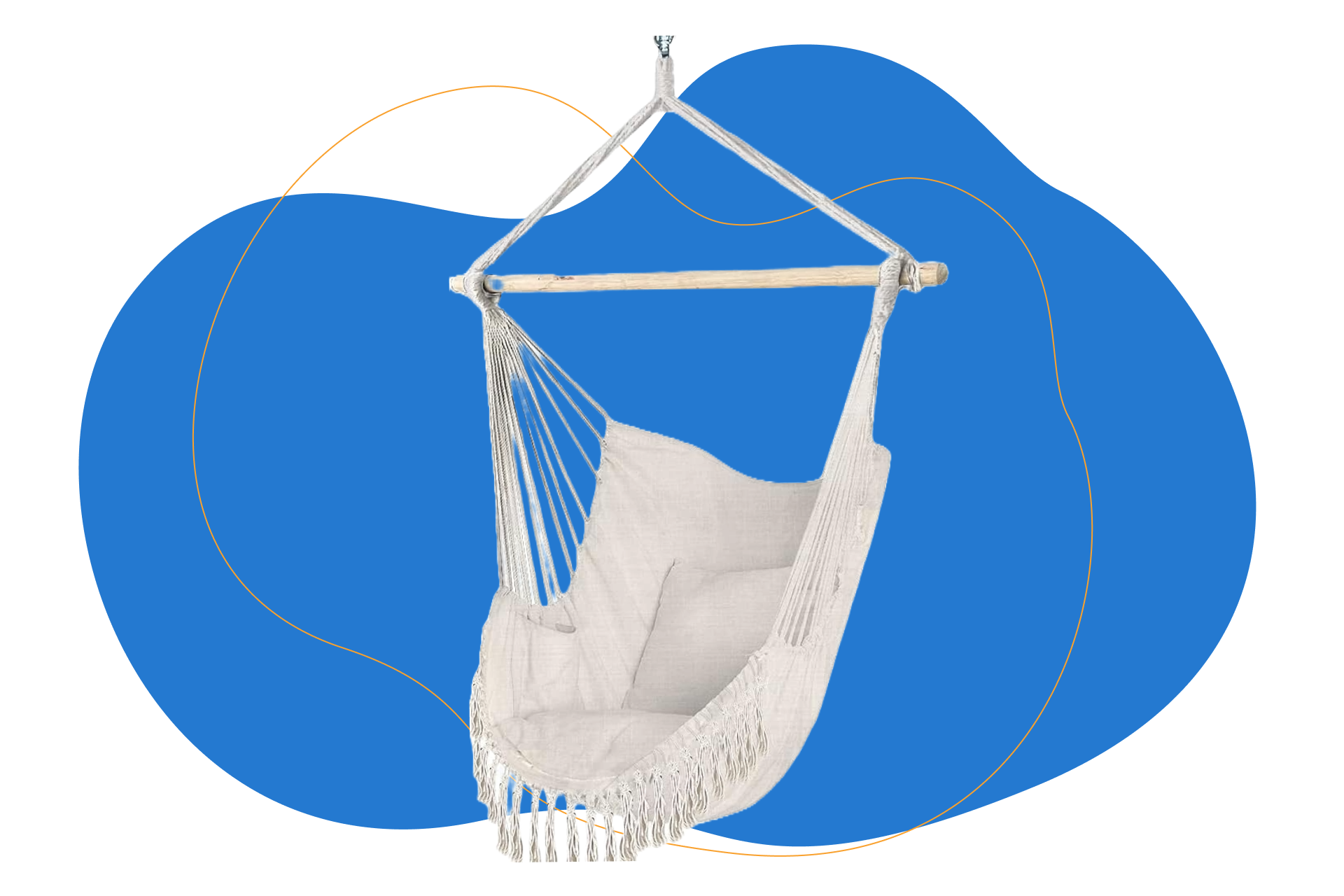 vounot swing chair with seat cushion