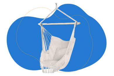 vounot swing chair with seat cushion