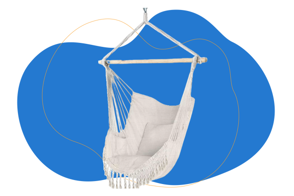 vounot swing chair with seat cushion