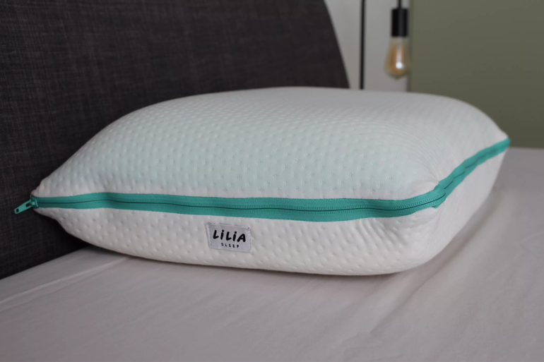 Lilia sleep forever pillow from the side