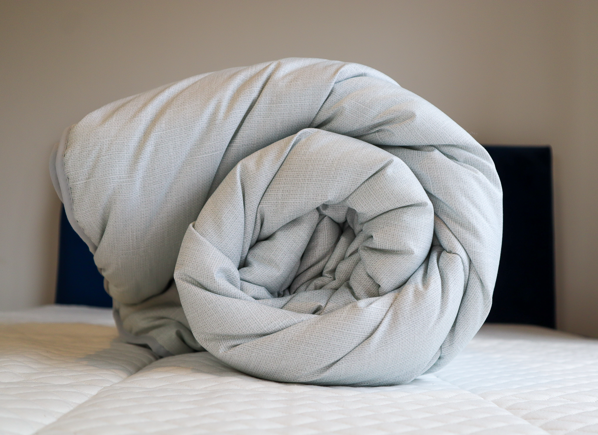 Night lark coverless duvet on bed