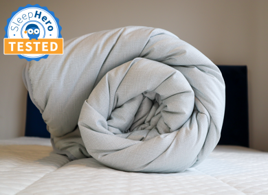 Night lark coverless duvet on bed