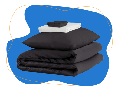 Mayfairsilk Charcoal & Brilliant White Silk Duvet Set