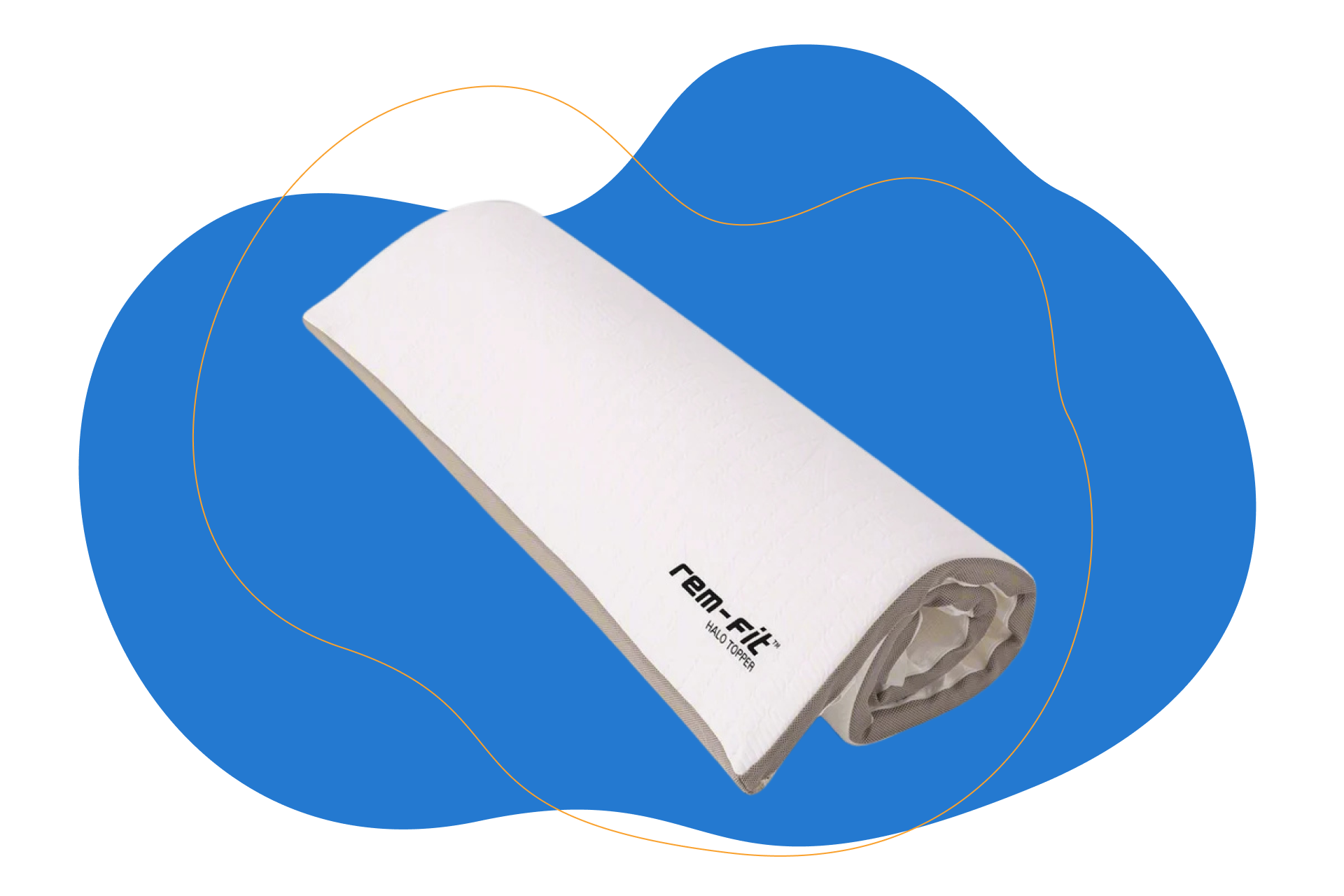 rem-fit halo memory foam topper