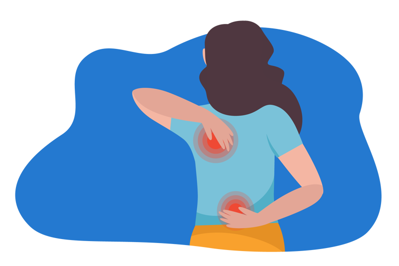 Woman with back pain