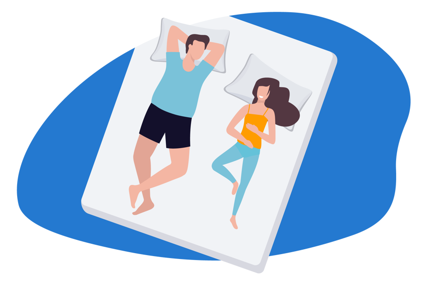 Man and woman in bed