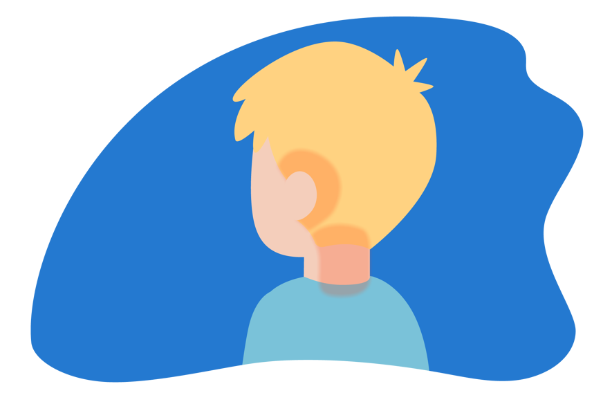 Boy with pediculosis