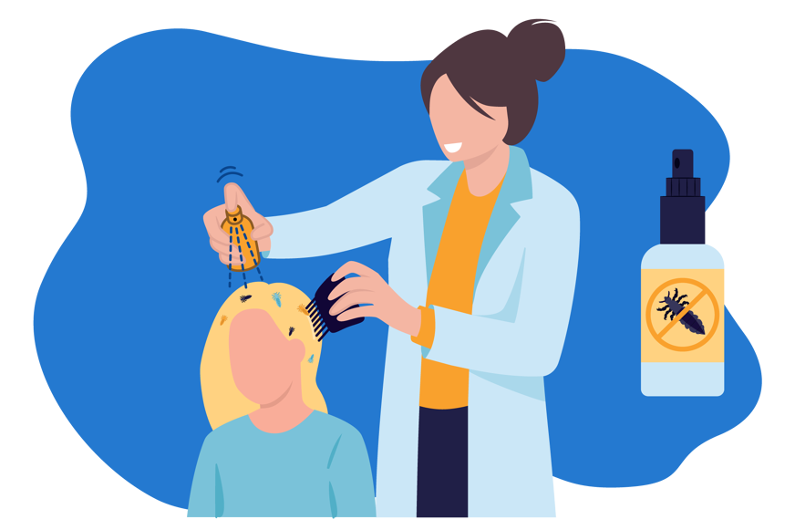 Removing lice from hair