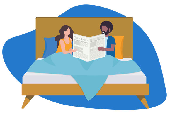 people in bed reading