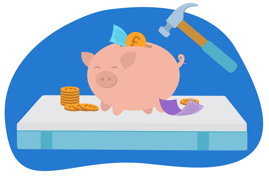 piggy bank with money