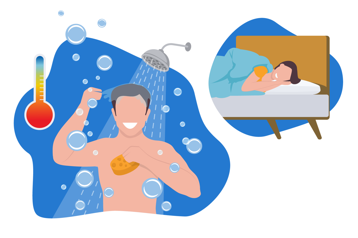 hombre tomando una ducha