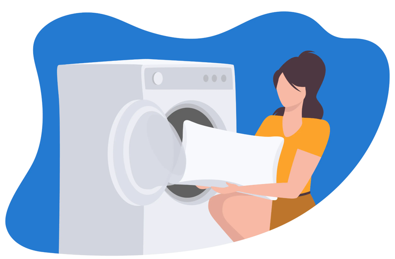 Washing pillows