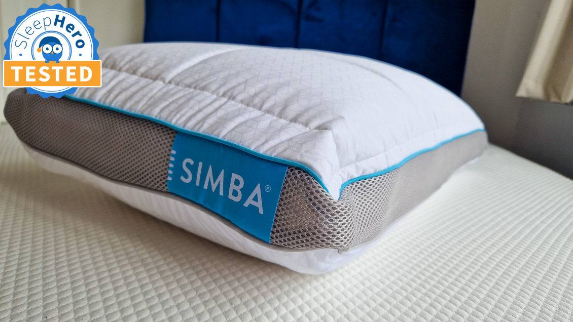 Simba Hybrid Firm pillow on bed